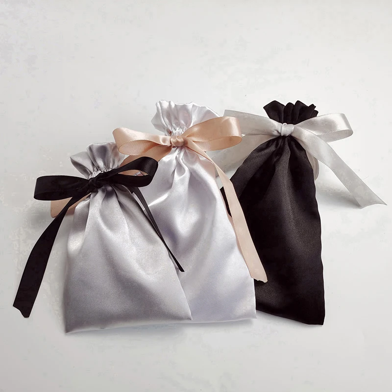 10 шт. атласные подарочные пакеты с лентой|Упаковка и стойки для украшений| |