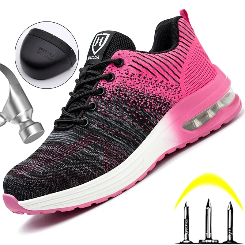 

Кроссовки рабочие со стальным носком, легкие безопасные, на воздушной подушке, неразрушаемые, для мужчин и женщин