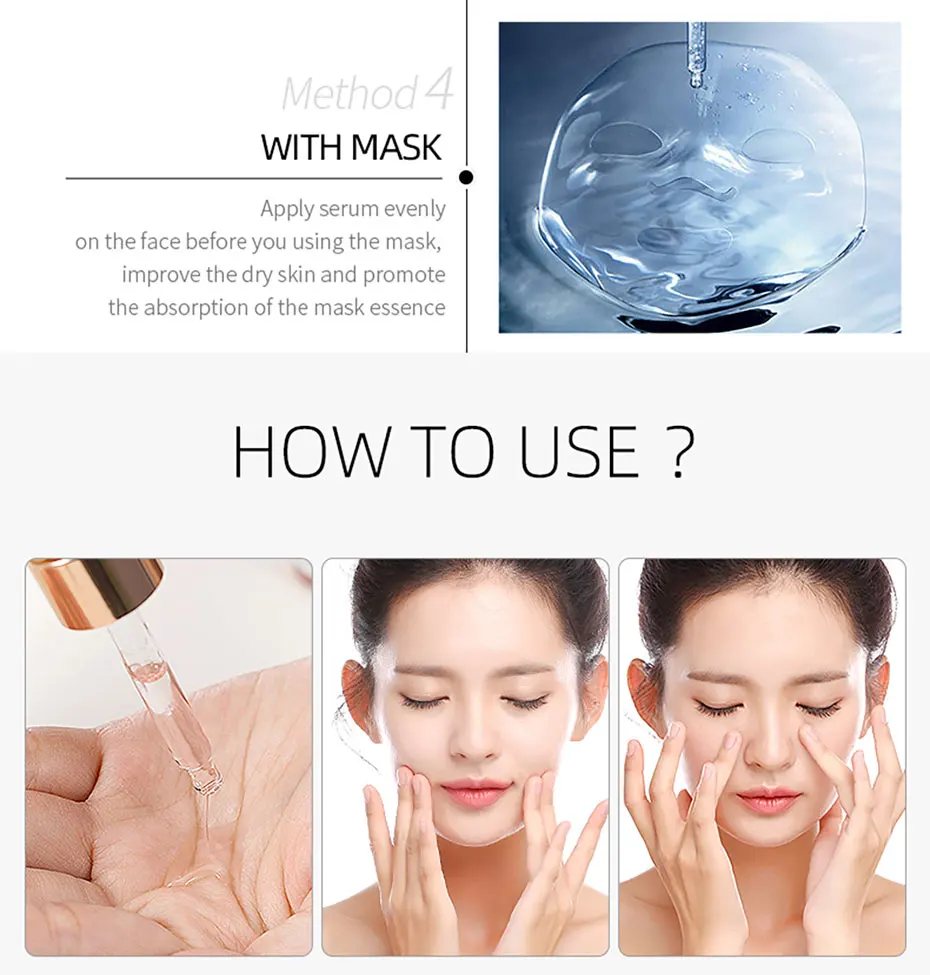 LAIKOU 15ml Original Serum Sakura Anti Aging Hyaluronic Acid Pure 24K Gold Whitening Vitamin C Essence Skin Care Face Serums