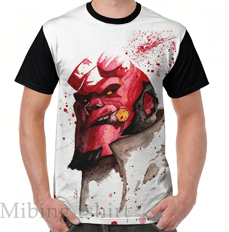 Футболка с забавным принтом для мужчин и женщин топ рисунком акварели круглым