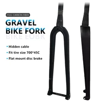 carbon fiber gravel fork 700c disc brake road bike fork 10012mm fork for bicycle carbon frame carbon fork 70045c650b2 1