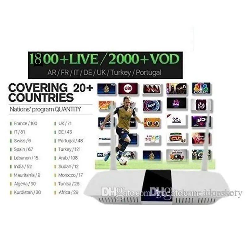 IP tv Box Q1604 с NOKE tv H265 IP tv LIVE tv+ VOD Android устройства 12 месяцев 1800+ LIve 2000+ VOD французский арабский IP tv Box