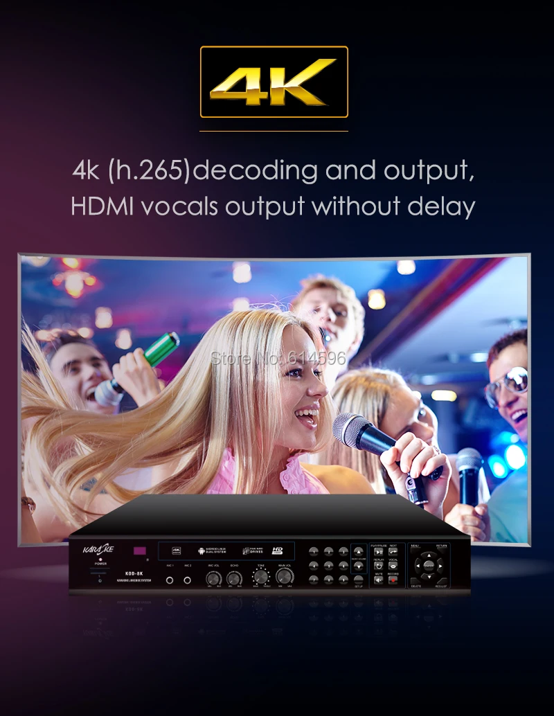Домашний плеер HDMI 4K для караоке система с песнями сенсорным экраном 19 5 дюйма 2