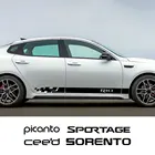 2 шт. автомобильные боковые наклейки для Kia Sportage Rio Cadenza Ceed Forte K9 Optima Picanto Sorento Soul виниловая пленка наклейка автомобильные аксессуары
