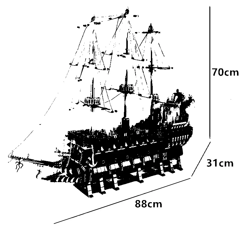 

631018 Flying Dutchman 16016 Pirates of the Caribbean series 13138 puzzle model building blocks 180049 birthday holiday gifts