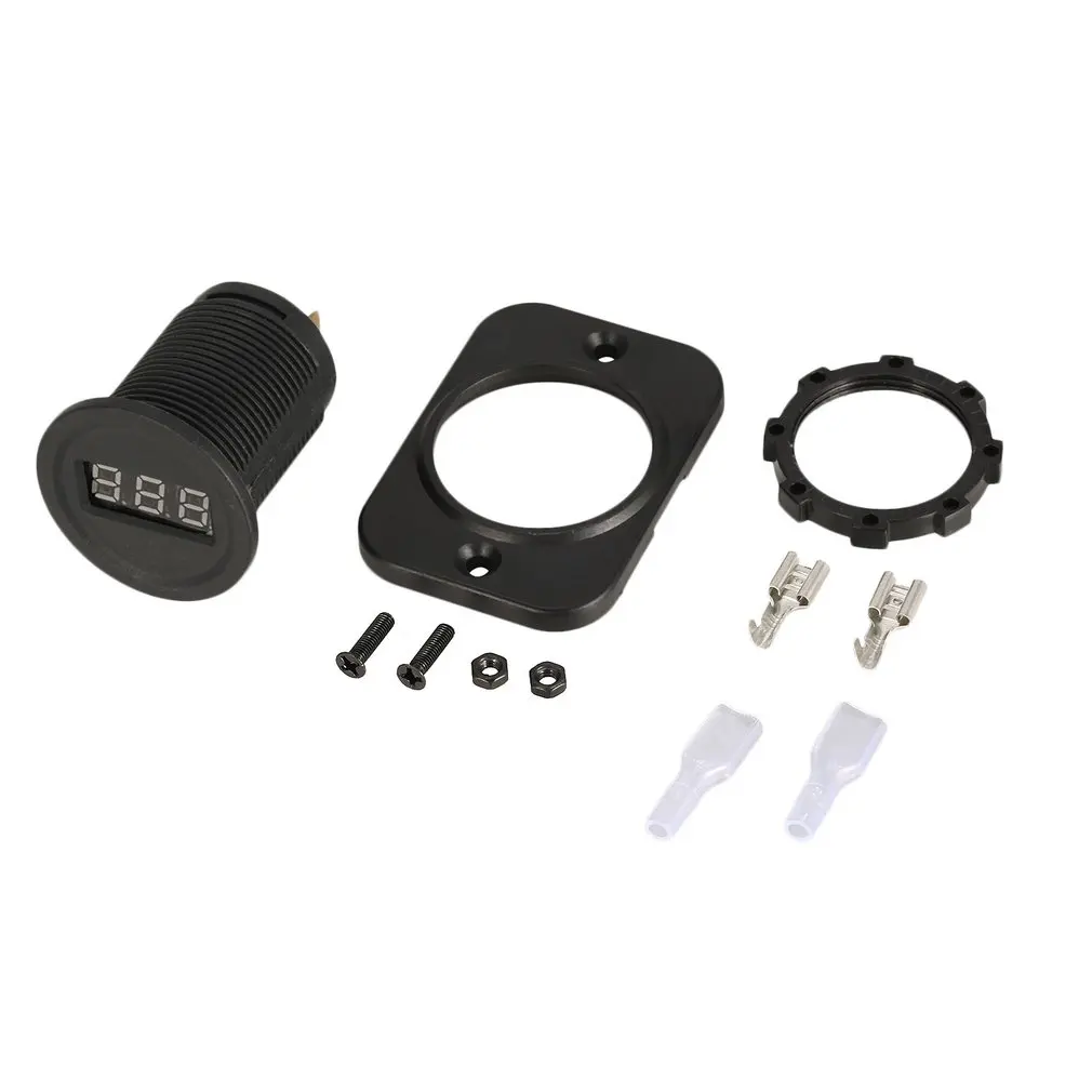 4-40 В круглый светодиодный цифровой дисплей Панель вольтметр Электрический