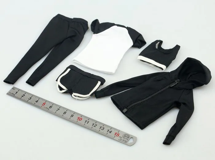 FA007 1/6 женский аксессуар для фигурок одежда йоги фитнеса толстовка свитшот