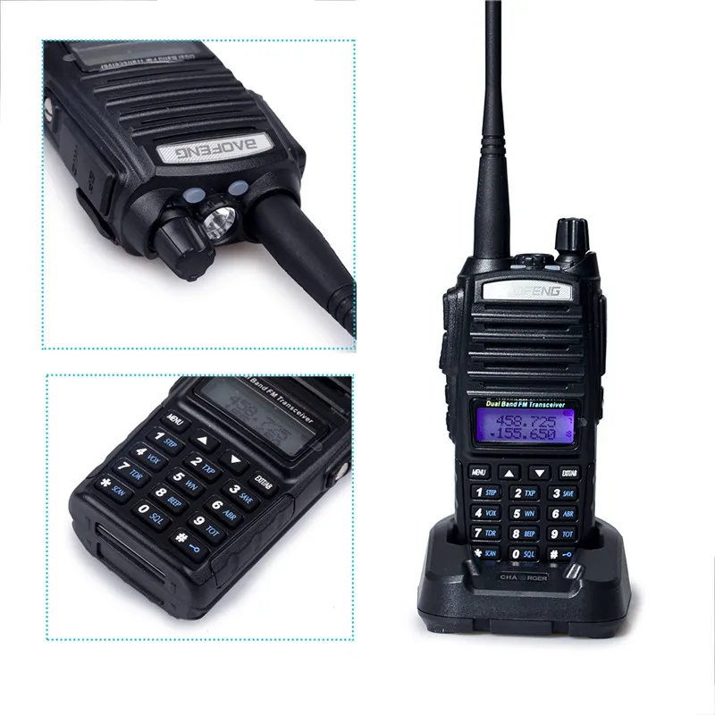 Baofeng UV-82 5 Вт/8 Вт/10 км дальность Портативный иди и болтай Walkie Talkie VHF/UHF PTT