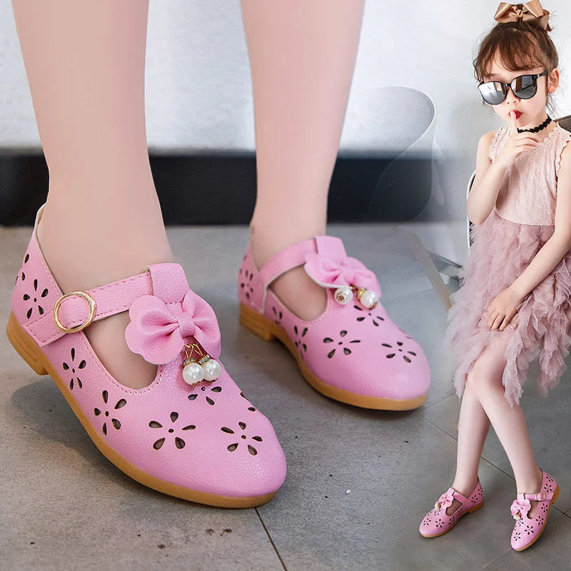 

Footwear Kids shoes Soft For Children's Girl's leather shoes School Students Performing Dance shoe performance Black Girls Flats