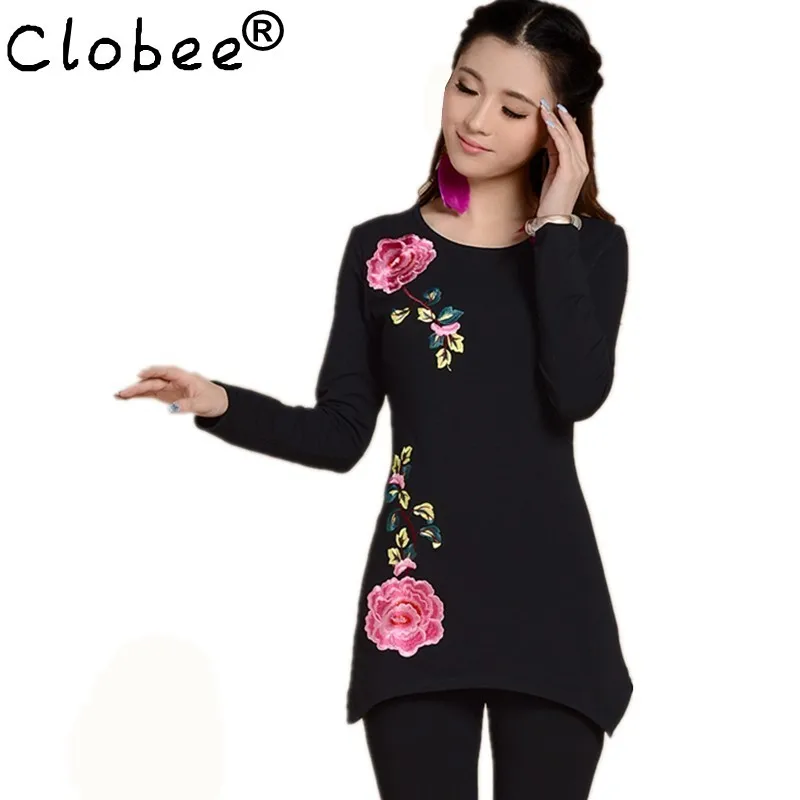 Черно-белая Базовая футболка с круглым вырезом и длинным рукавом осенняя Новая