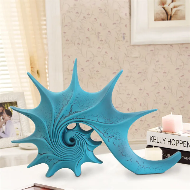 Статуя в европейском стиле ретро из смолы виде ракушки морская улитка скульптура