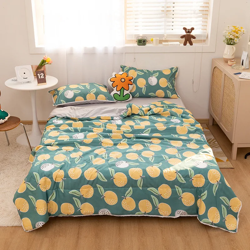 

Summer Air-conditioning Thin Quilt Leaf Blanket Soft Breathable Comforter Portable Washable Bed Cover Bedspread On The Bed Duvet