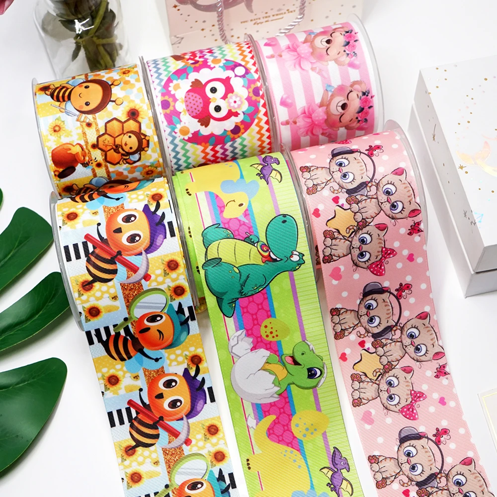 DIY Мультяшные пчелы и динозавры печатные ретро-зерна аксессуары для шитья 5 ярдов