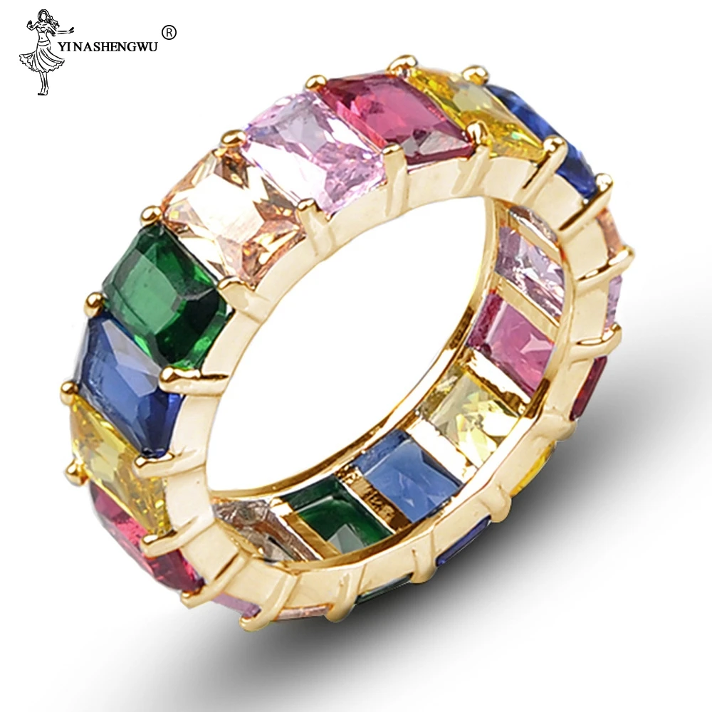 2019 Новая мода хип хоп Iced Out медь кубический цирконий многоцветное круглое мужское