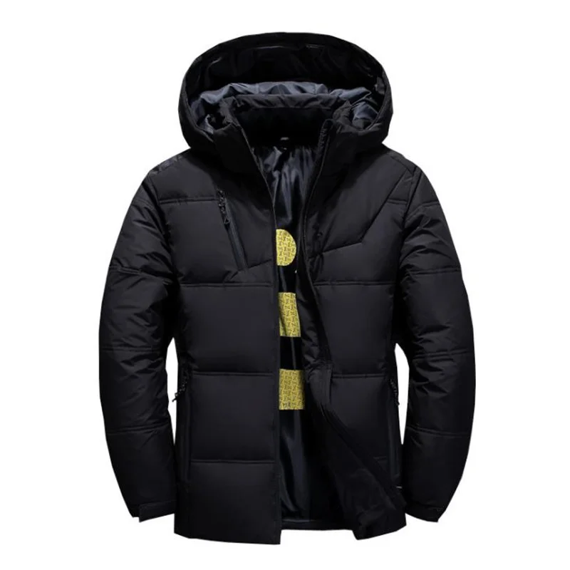 

2021 Winter Jacket Mens High Quality Thermal Thick Coat Snow Red Black Parka Male Warm Outwear White Duck Down Jacket Men