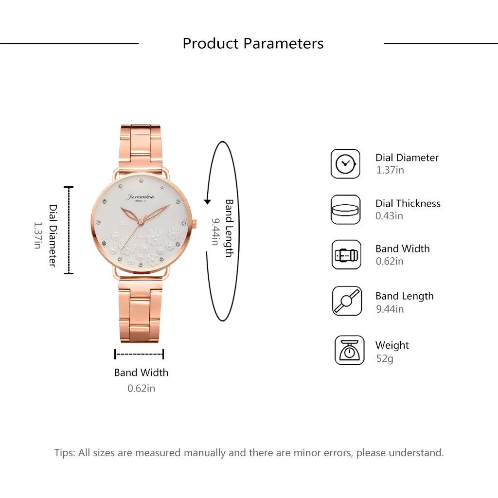 

Minimaliste Women Watches Flowers Luxury Fashion Brand Ladies Wristwatches with Rose Gold Steel Belt Simple Woman Clock Gifts