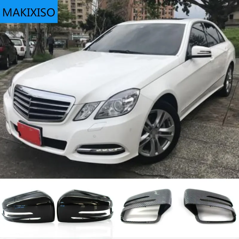 

Боковые зеркальные крышки для Mercedes Benz W176 W246 W212 W204 C117 X156 X204 W221 C218 A B C E S CLA GLA GLK, черные, замена