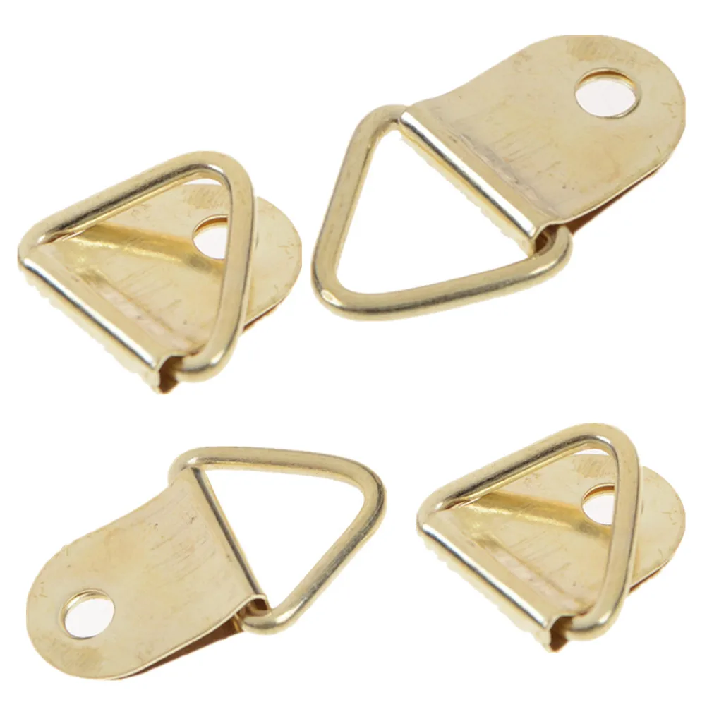 

10pcs/lot Golden D-Ring Hanging Picture Oil Painting Mirror Frame Hooks Hangers 9mm X 20mm