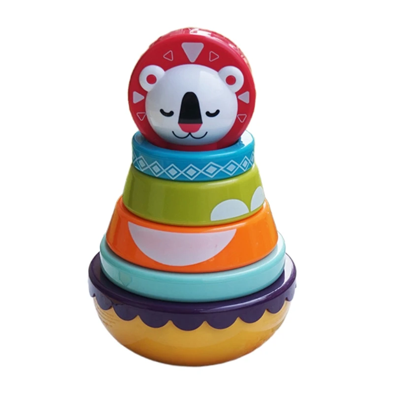 

Developmental Toy Tumbler Stacking Block Funny Preschool Kindergarten Children’s Board Game Cartoon Lion/Clown Roly-poly