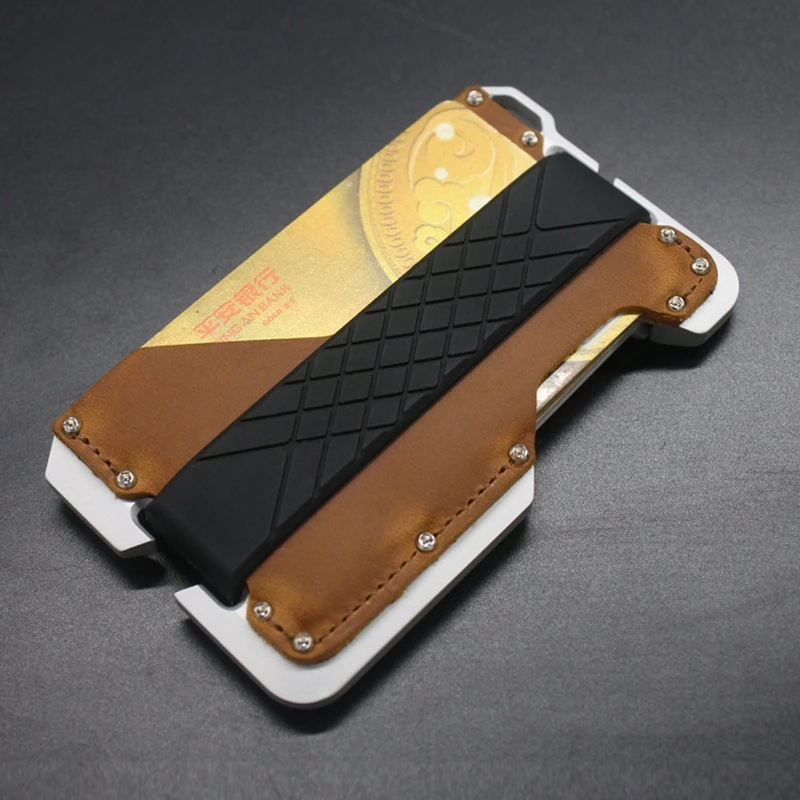 Кошелек EDC с металлическим зажимом алюминиевый металлический RFID держатель для