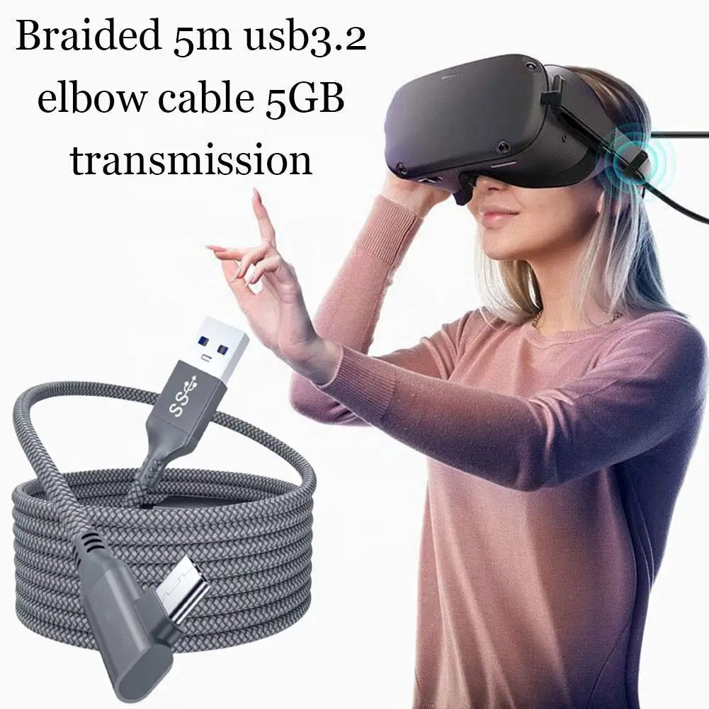 

Vr Headset 5m Charging Cable Data Cable Usb 3.0 Type Cable Type-c Data Accessories Vr Transmission C Usb-a To P3W7