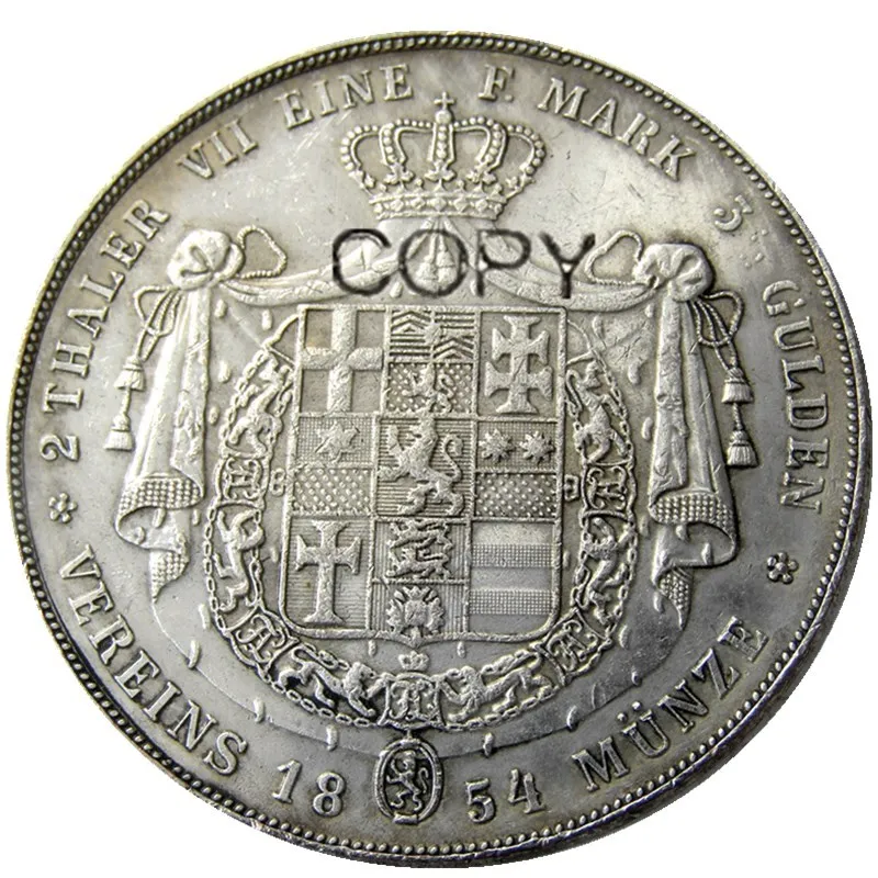 Doppeltaler 2 Thaler Hessen Кассель набор (1851 1854 1855) 3 шт Посеребренная копия