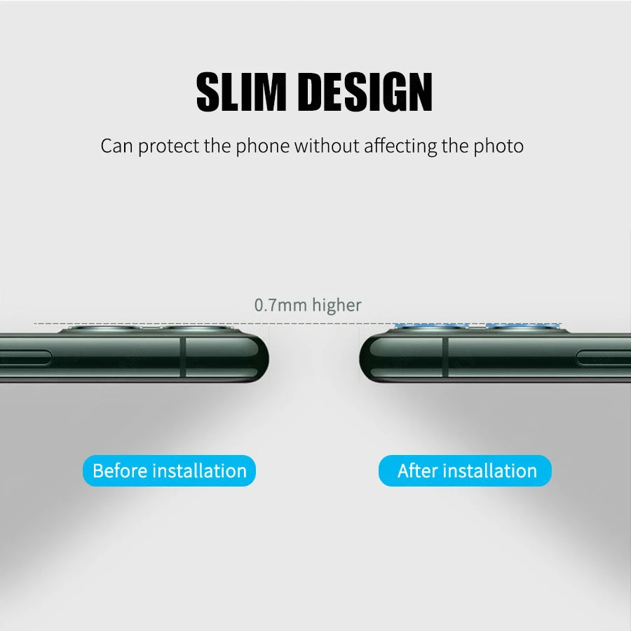 

Back Camera Lens Tempered Glass For iPhone 11 Pro Max Screen Protector Film For iPhone 12 11 Case Cover Metal Protection Ring