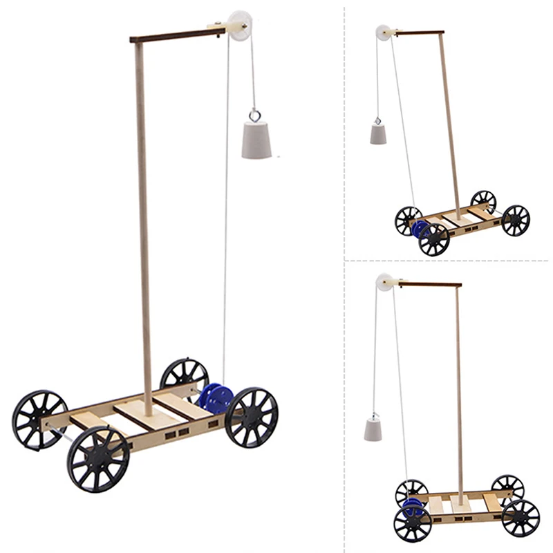 

1pc Puzzles Physical Invention Develop Intelligence Xmas Birthday Learning Educational Toys DIY Technology Gravity Wood Car