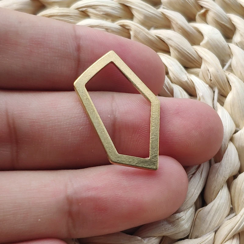 

10pcs/Lot Hollow Open Irregular Geometric Charm Pendant Brass Jewelry Diy Bohemia Necklace Earring Making Findings