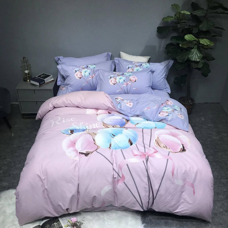 Snow Man printed Premium Brushed Cotton Soft Warm Comfortable Bedding set Bed sheet Duvet Cover Pillow shams Queen King 4Pcs | Дом и сад