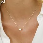 Изысканное мини-ожерелье в форме сердца, золотое, розовое золото, заполненное ожерелье, маленькое ожерелье, подарочное ювелирное изделие для мамы