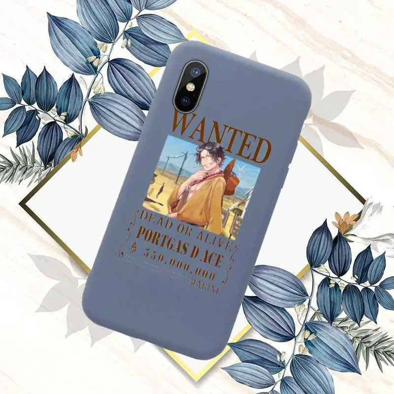 

One Piece Luffy Phone Case Blue Candy Color for iPhone 11 12 mini pro XS MAX 8 7 6 6S Plus X SE 2020 XR