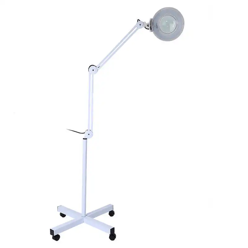 

8X Magnifying Lens LED Floor Lamp with Stand Flexible Adjustable Height Cold Light Reading Hands-free design Tattoo Supplie