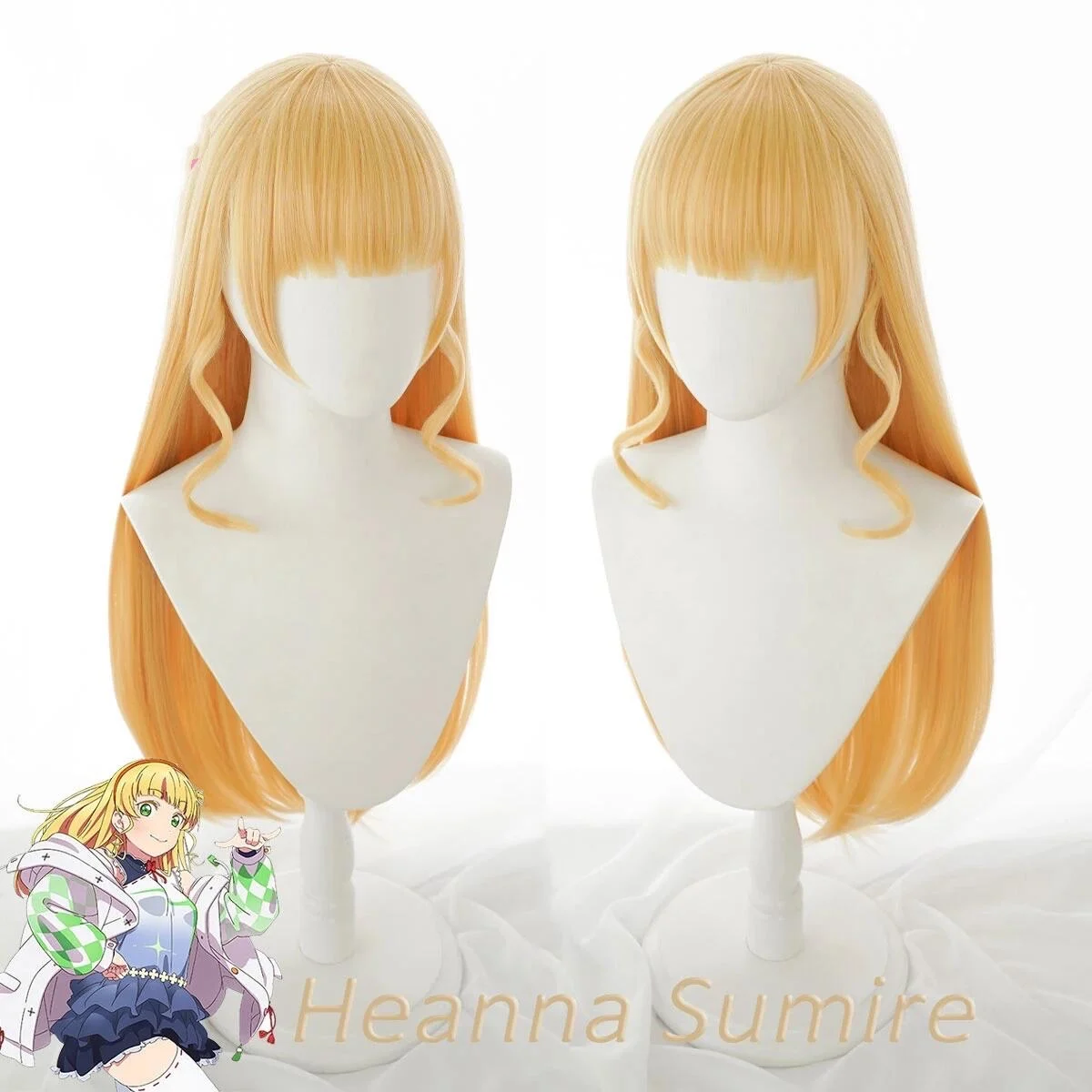

Ebingoo Liella! Heanna Sumire Long Blonde Cosplay Wig LoveLive!SuperStar!! Heat Resistant Synthetic Cosplay Hair Wig