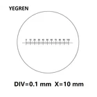 X = 10 масштабная линейка окуляра микрометр DIV 0,1 мм горизонтальный измерительный 100 Graticule калибровки микрометр для микроскоп