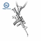 Новое модное мужское ожерелье с подвеской-пистолетом, колье с кнутом AK47, подарок для парня, набор ожерелий, характерные ювелирные изделия