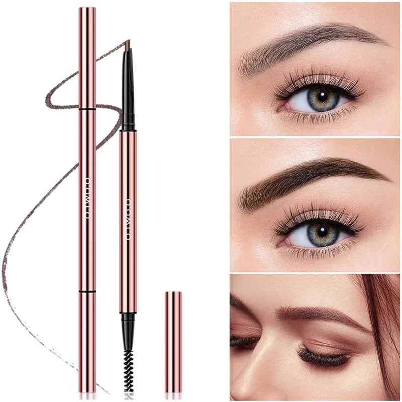 

Waterproof Natural Long Lasting Paint Tattoo Eyebrow Black Brown Eyebrow Pencil With Brush Makeup 6 Colors