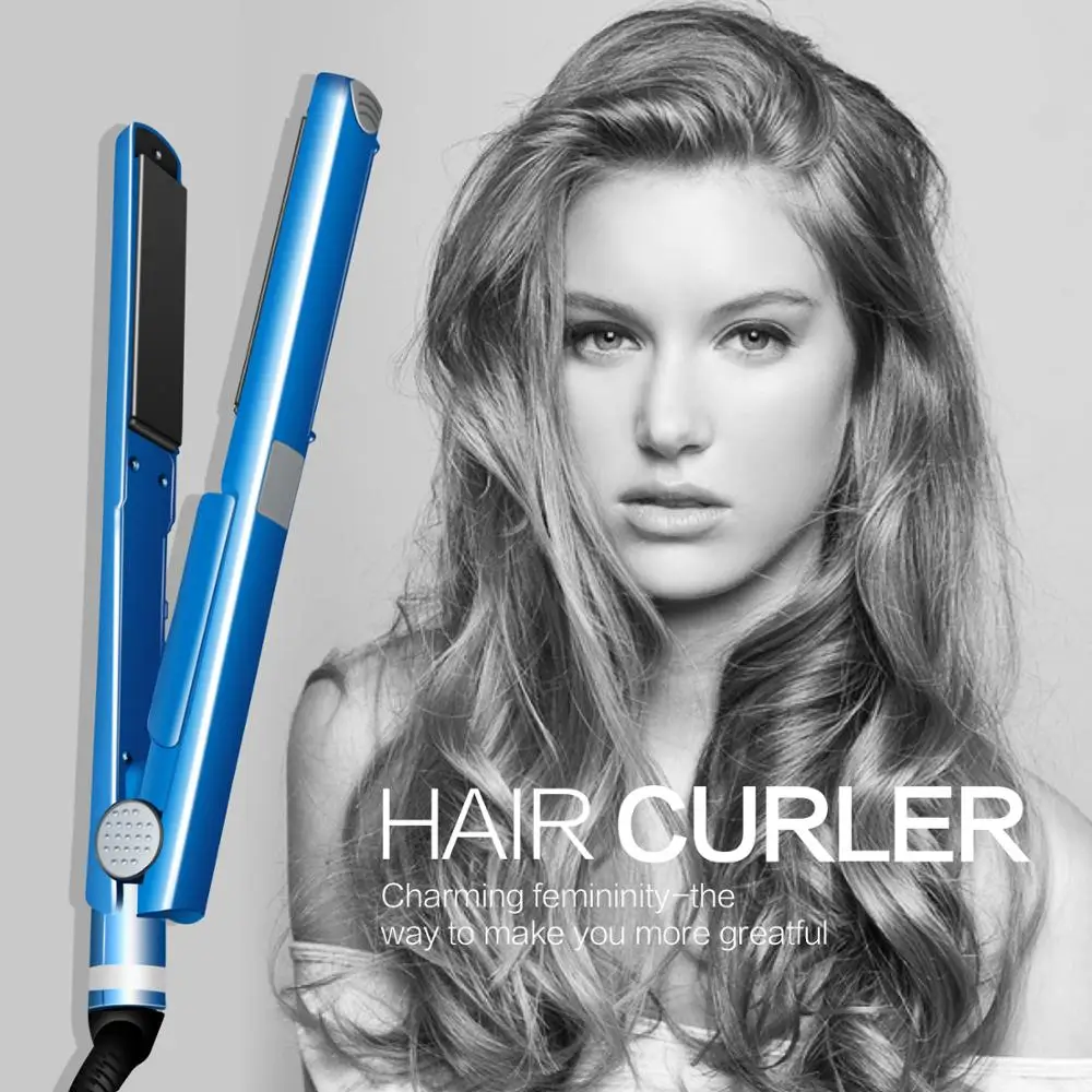 Керамический u образный выпрямитель для волос нано титановый инструменты