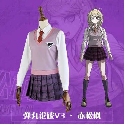 Костюм для косплея аниме Danganronpa V3: Killing Harmony униформа Jk акамацу каэд милая девушка