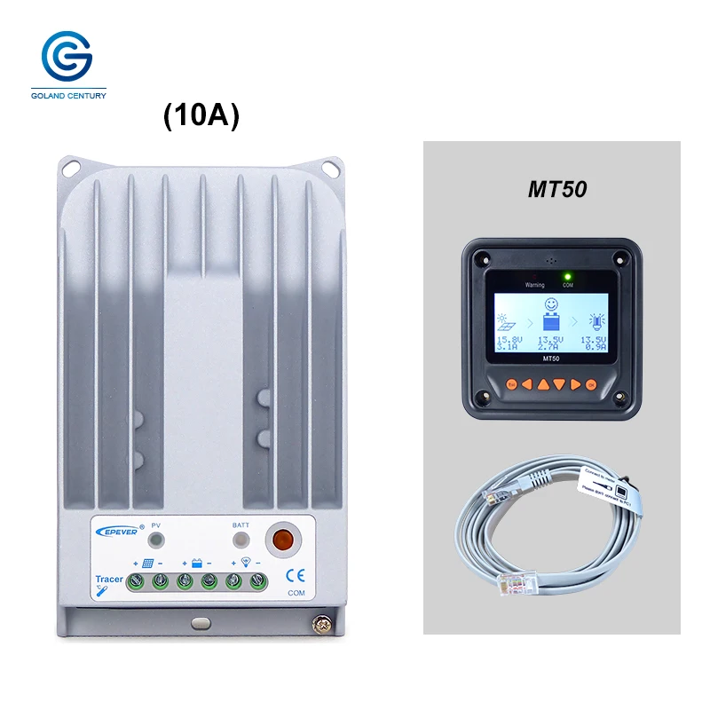 

Контроллер зарядного устройства для солнечных батарей EPever MPPT 10A, 12 В, 24 В, Tracer1215BN, используется для системы солнечных панелей с кабелем MT50 PC, ...
