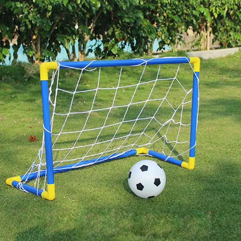 Soccer goal child Indoor Mini Folding Football Goal Post Net Set Pump Kids Sports Outdoor Home Game Toy Child Gift | Игрушки и хобби