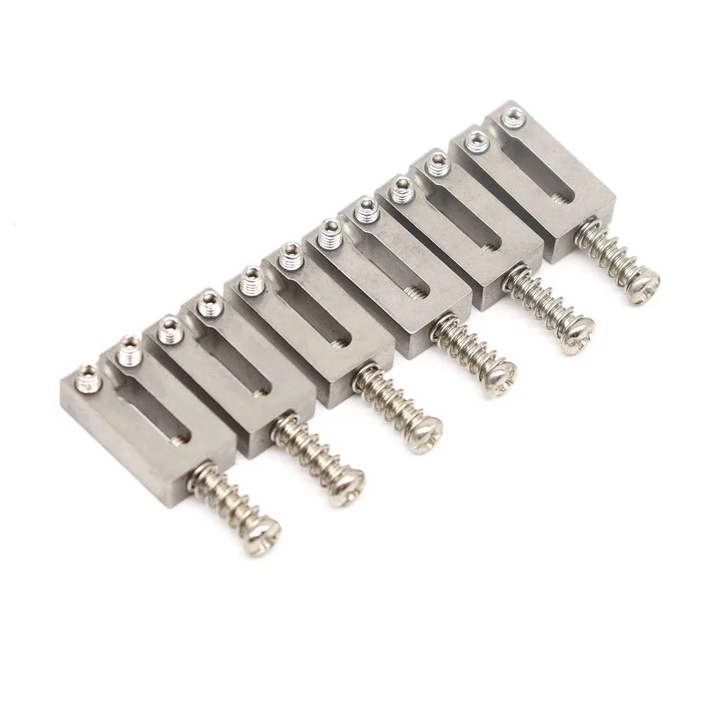 6pcs Stainless Steel Electric Guitar Bridge Saddle Fixed Bridge String Saddle Parts for Electric Guitar (Old Type)