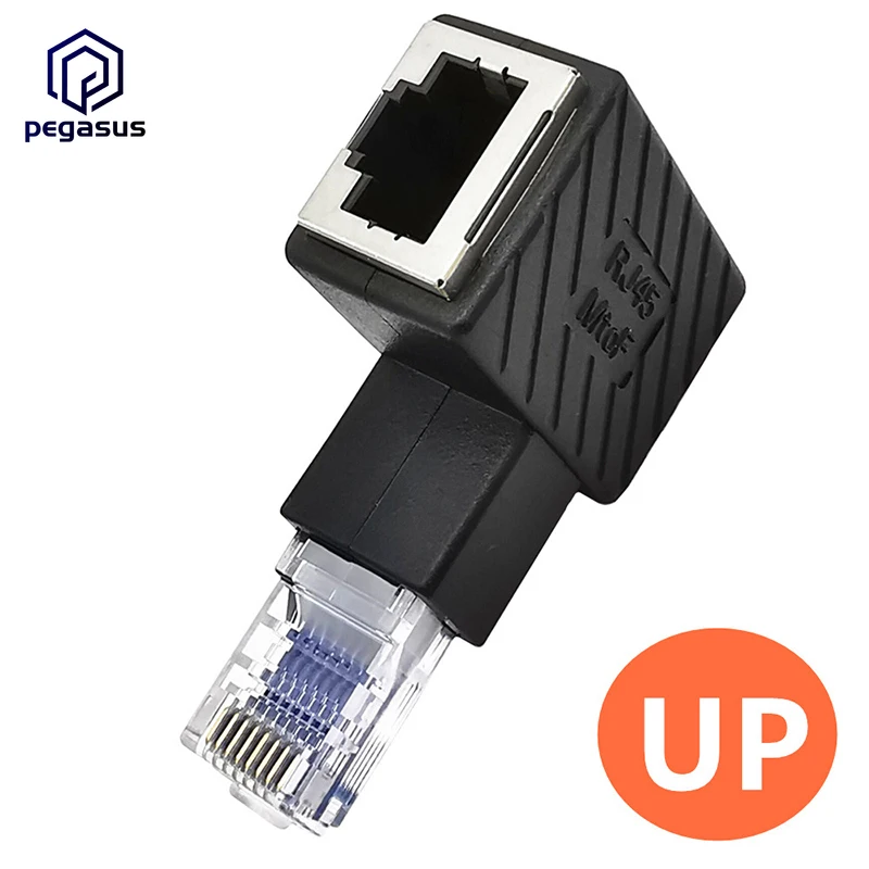 90 ° вверх вниз левый правый прямой угол Ethernet LAN RJ45 штырь-гнездо сеть Cat5/Cat5e