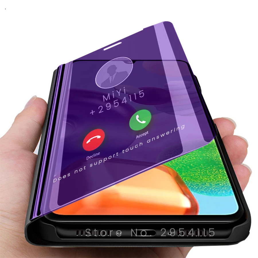A41 fundas умный зеркальный чехол для samsung Галактики a12 a41 41a 12 41 6 1 ''подставка