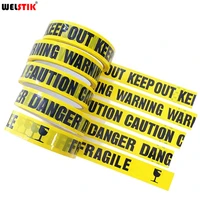 1 roll 25m yellow warning sign tapes diy sticker caution danger barrier safety reminder for store warehouse factory mall school
