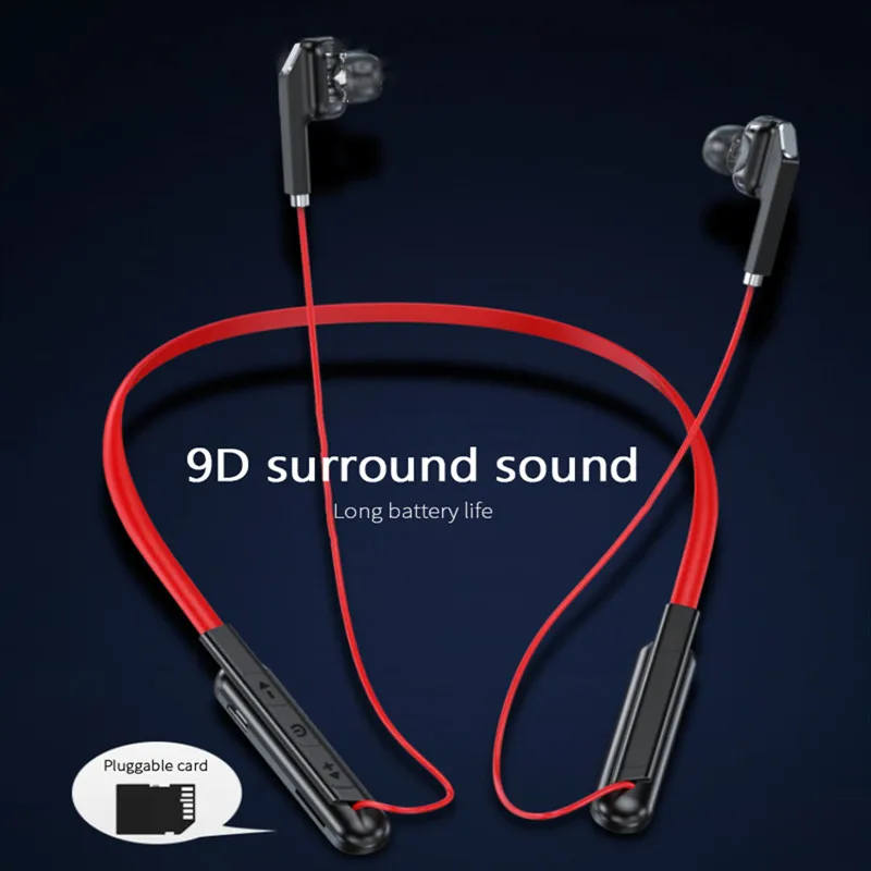 

Fast Delivery Magnetic Wireless Bluetooth Earphone Headset Neckband Sport Earbud Earphone With Mic For IPhone Huawei And Xiaomi