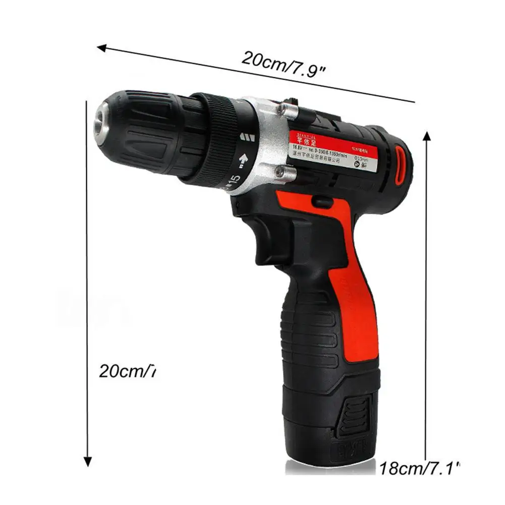 

12V 3/8inch 2 Speed Variable Electric Cordless Drill Screwdriver Battery Powered