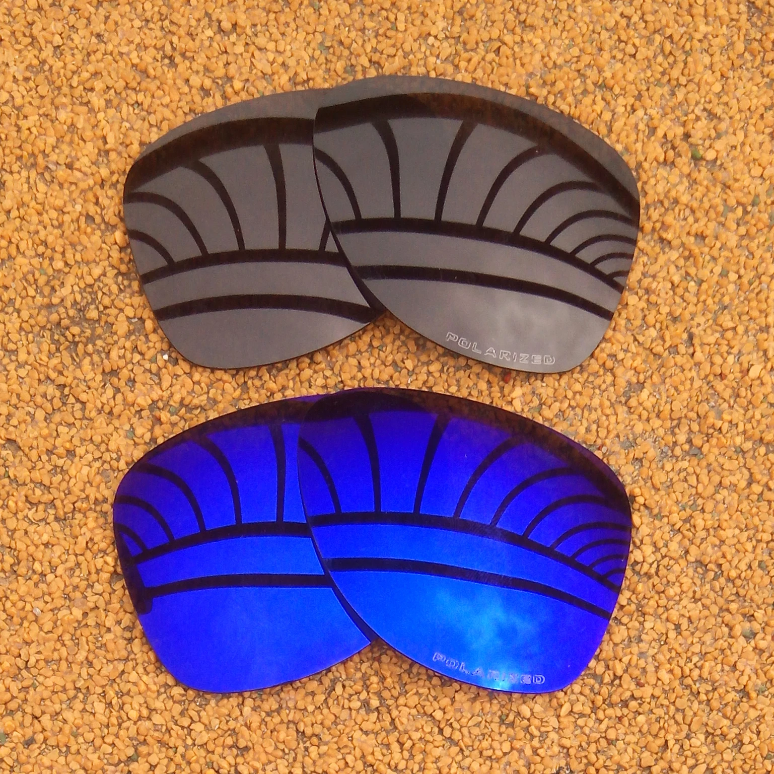 Черно-фиолетовые зеркальные поляризованные Сменные линзы для отправки 2 в оправе