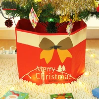 hot sale christmas tree packing box favor bag gift cookie candy box apple boxes with bells party decoration