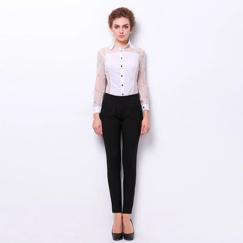 Ruoru белый Цвет боди с длинными рукавами Черный кружевные топы женские офисные